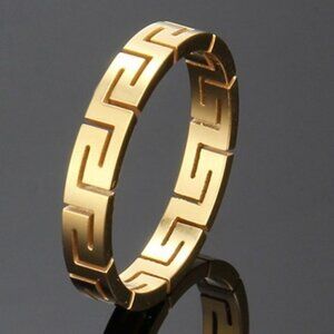 Great Wall Pattern Titanium Steel Ring